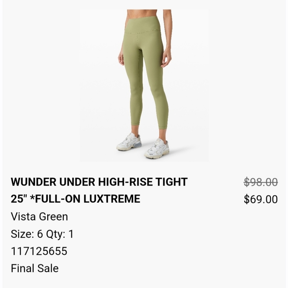 WUNDER UNDER HIGH-RISE TIGHT 25" *FULL-ON LUXTREME